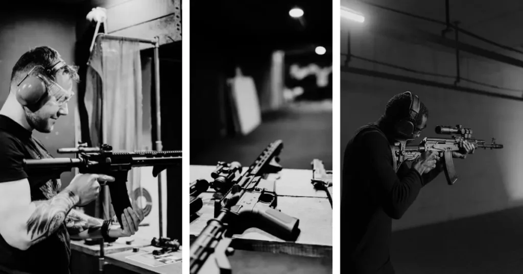 3 photos of an AR-15