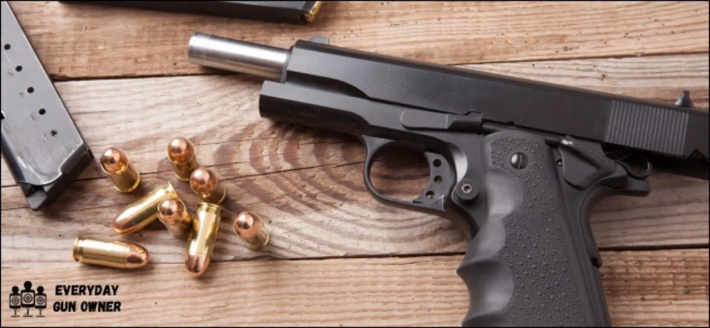 semi automatic pistol with ammunition