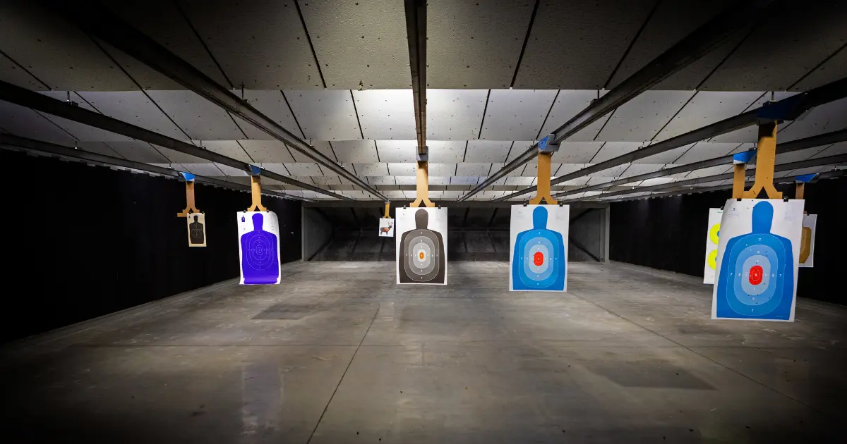 Targets at a gun range