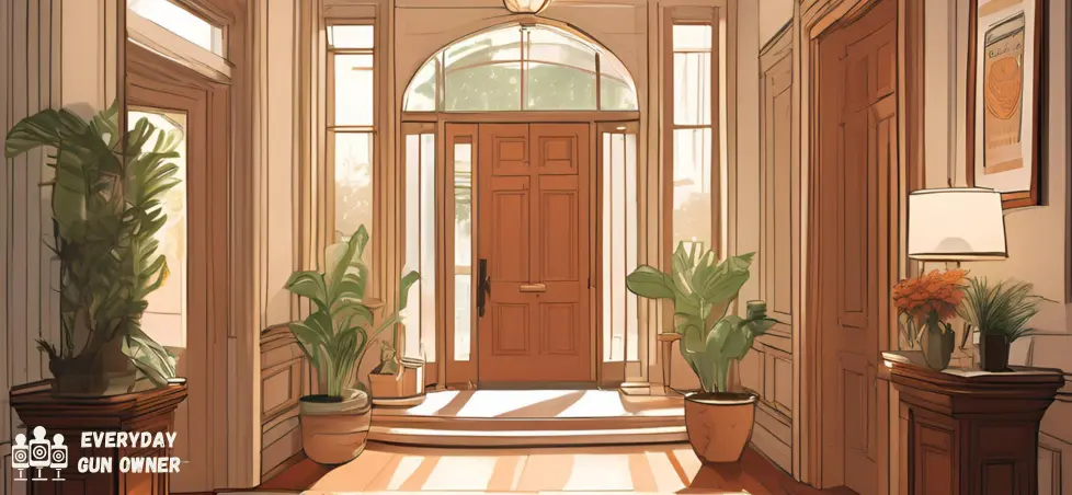 well lit house entryway (interior)