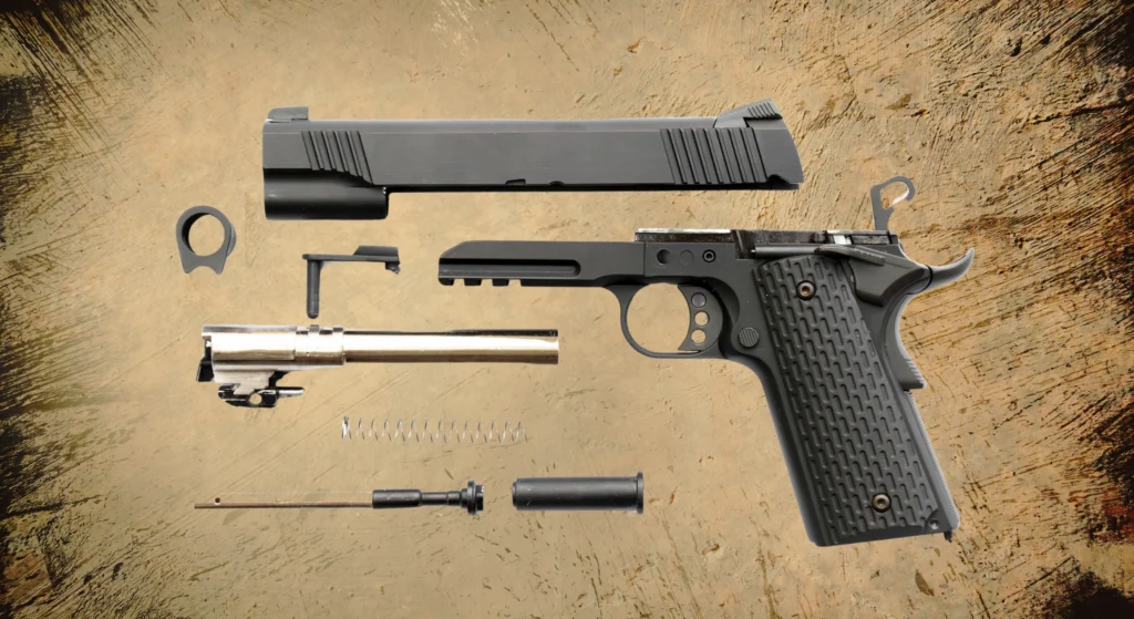 45 ACP taken apart