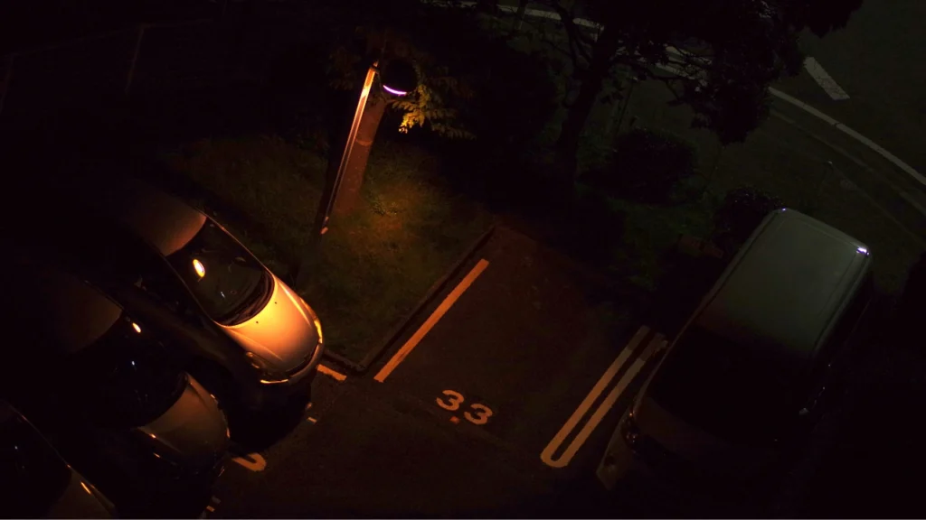 parking lot with dim light