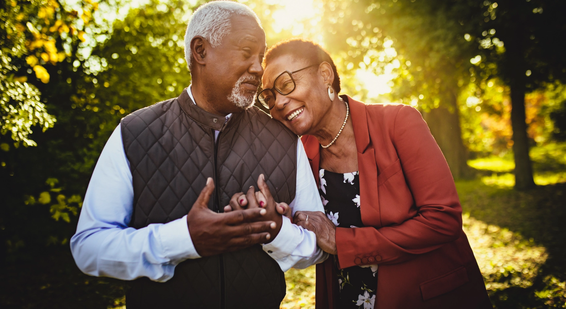 elderly couple at the park