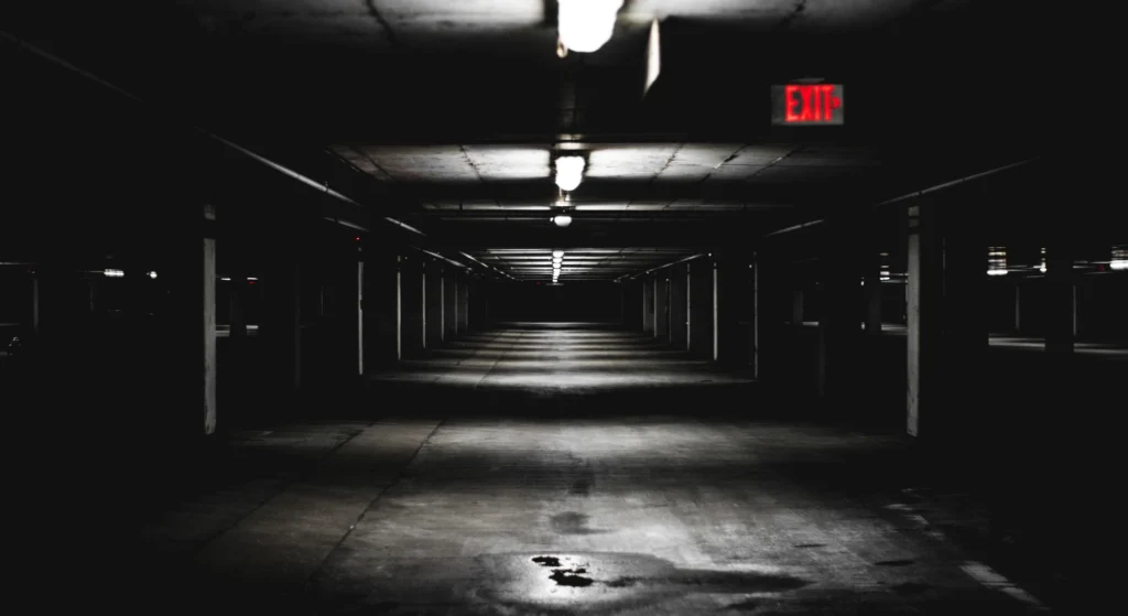Dark Parking Garage