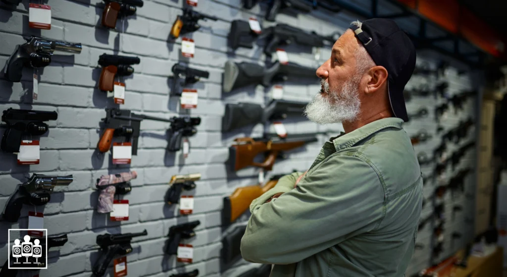 Man at gun store